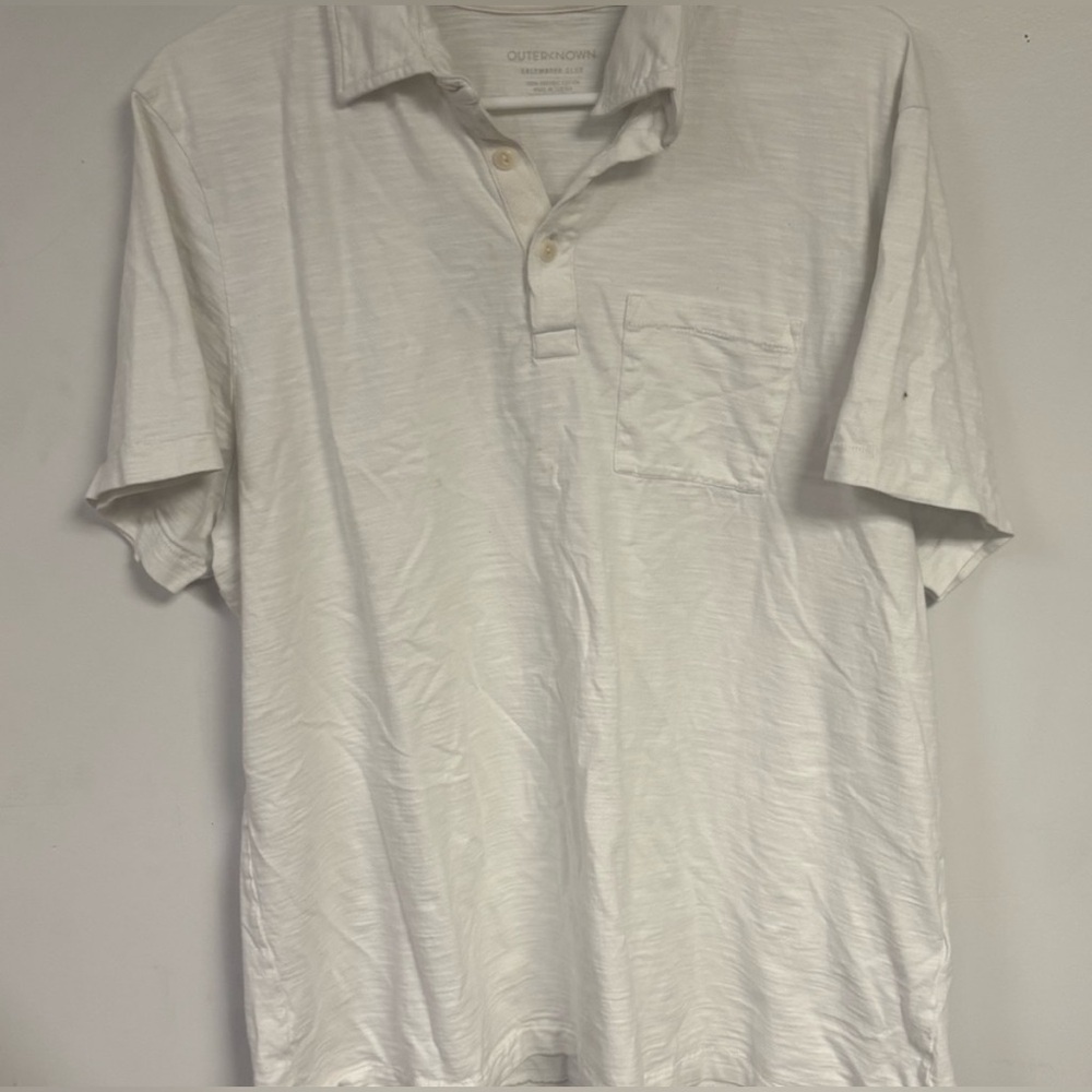 Outerknown White Polo Shirt
Classic Knit Casual 100% Organic Cotton